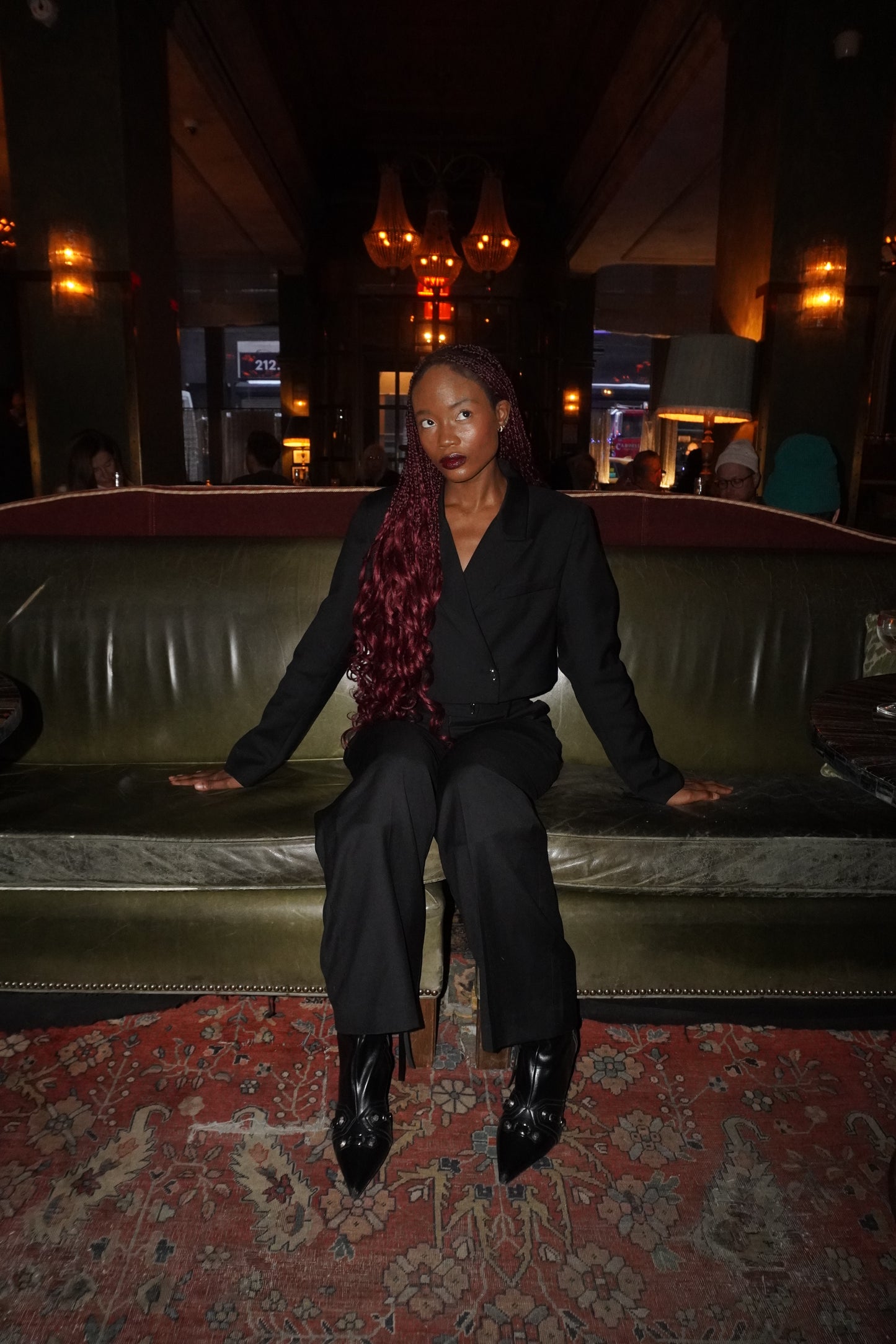 NAVY PINSTRIPE CUFFLINK BLAZER